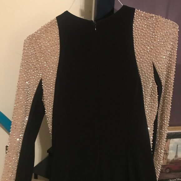 Evening Party dress Black and beige - Picture 1 of 4